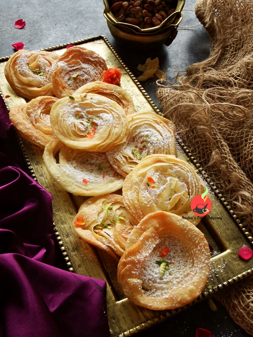 Marathi Faral Snacks Series: Chirote- A Crispy Layered Sweet Puri